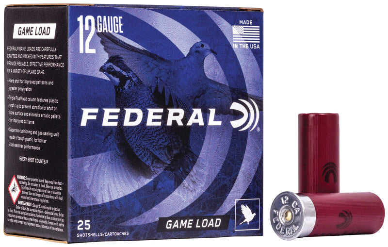 Federal 12 Gauge Shotgun Ammo Game-Shok Game Load Upland 2.75 in 1 oz #7.5