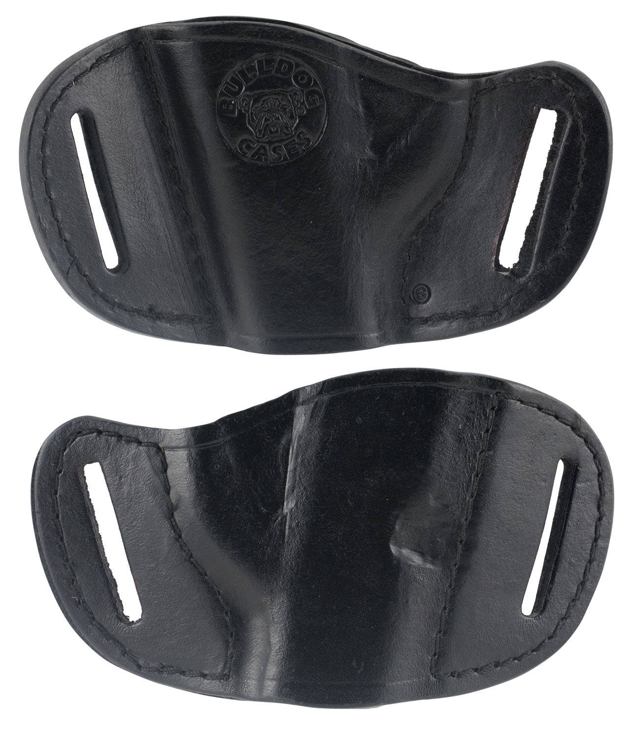 Bulldog MLBS OWB Black Leather Belt Slide Holster - Bersa Thunder 380, Ruger LCP, Sig 230, Mini Autos Right Hand