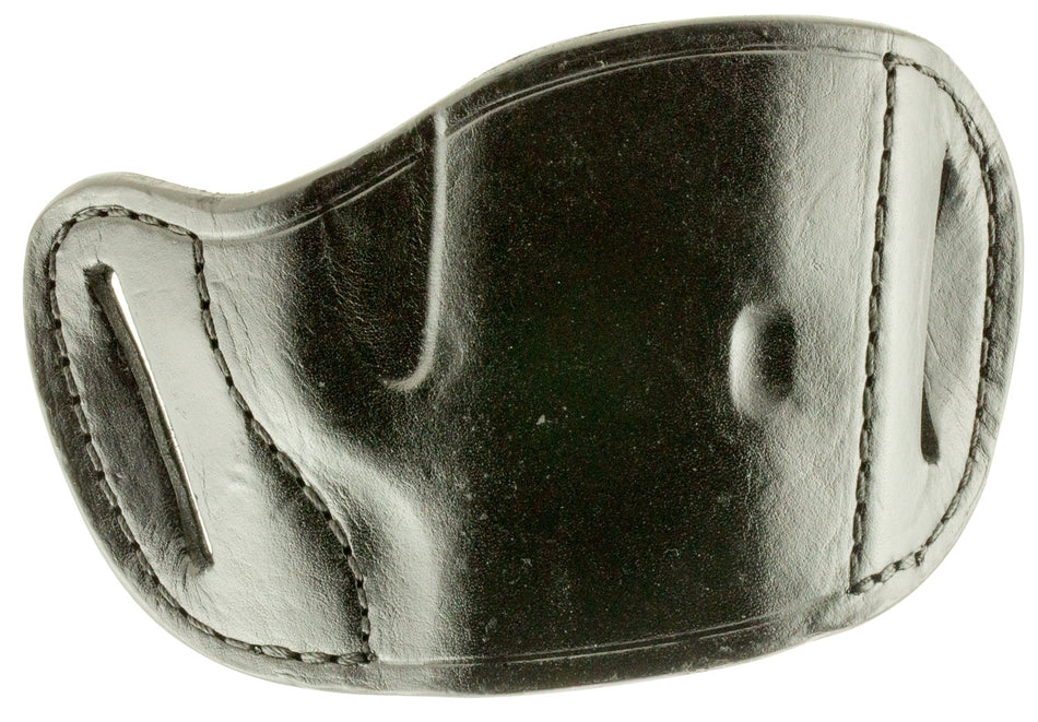 Bulldog MLBM OWB Black Leather Belt Slide Holster - Browning Hi-Power, Kahr P45, Medium-Size Autos Right Hand