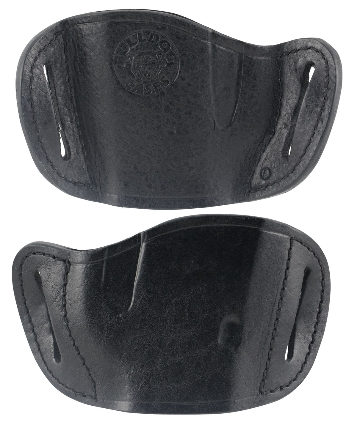 Bulldog MLBL OWB Black Leather Belt Slide Holster - Glock, Ruger P85, S&W M&P 40, Large Frame Autos Right Hand