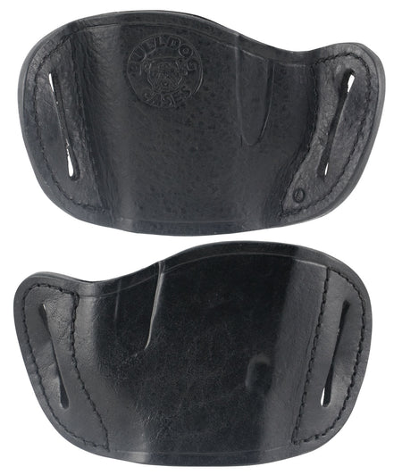 Bulldog MLBL OWB Black Leather Belt Slide Holster - Glock, Ruger P85, S&W M&P 40, Large Frame Autos Right Hand