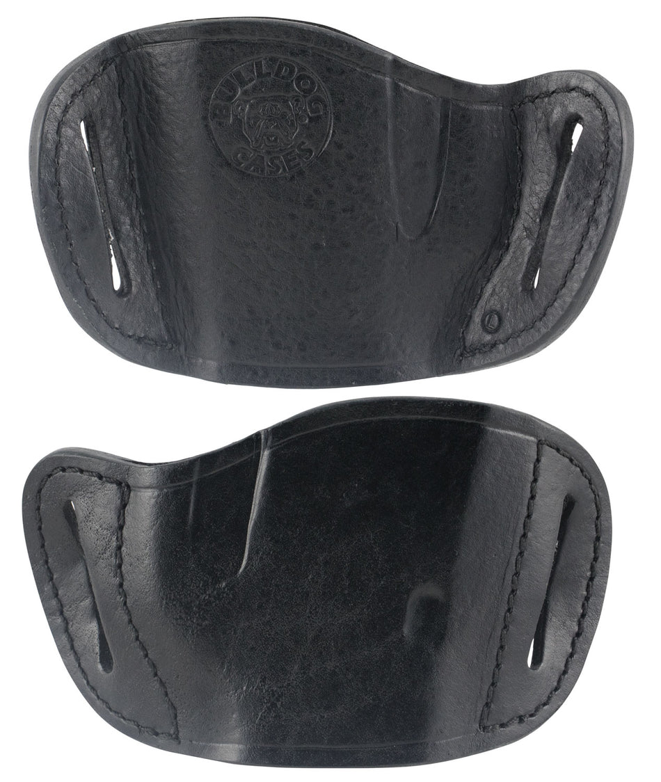 Bulldog MLBL OWB Black Leather Belt Slide Holster - Glock, Ruger P85, S&W M&P 40, Large Frame Autos Right Hand