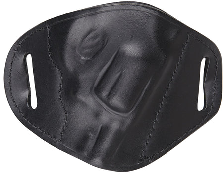 Bulldog MLBRS OWB Black Leather Belt Slide Holster - S&W J Frame and Small Frame Revolvers 2-4" Barrel Right Hand
