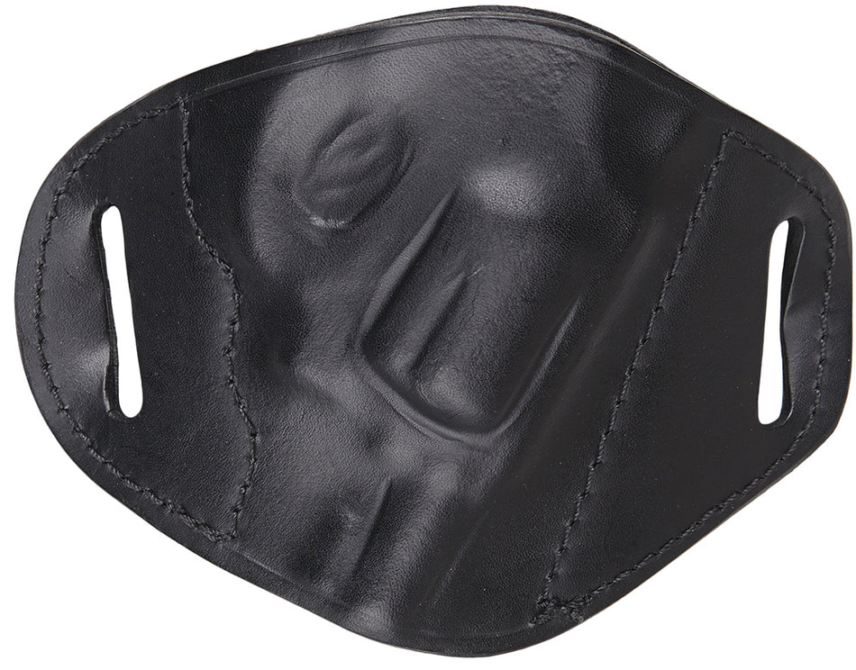 Bulldog MLBRS OWB Black Leather Belt Slide Holster - S&W J Frame and Small Frame Revolvers 2-4" Barrel Right Hand