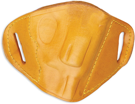 Bulldog MLTS OWB Tan Leather Belt Slide Holster - Bersa Thunder 380, Ruger LCP, Sig 230, Mini Autos Right Hand