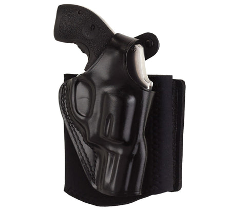 Galco Ankle Glove Size Black Leather Hook & Loop Ankle Holster for Sig P365/Glock 42, Right Hand