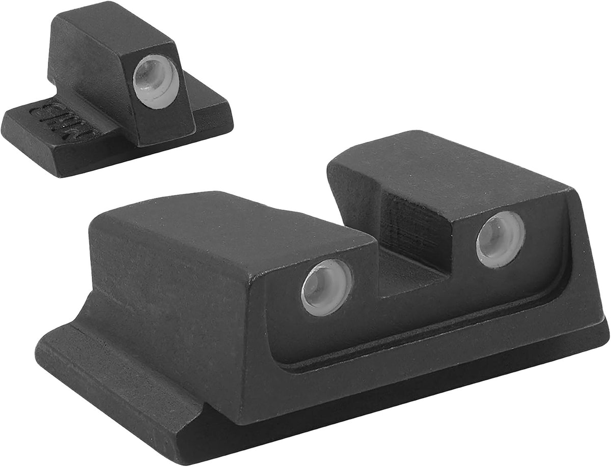 Meprolight Tru-Dot Self-Illuminated Tritium Sight Set White Outline S&W M&P Full/Compact/Sub-Compact Non-OR