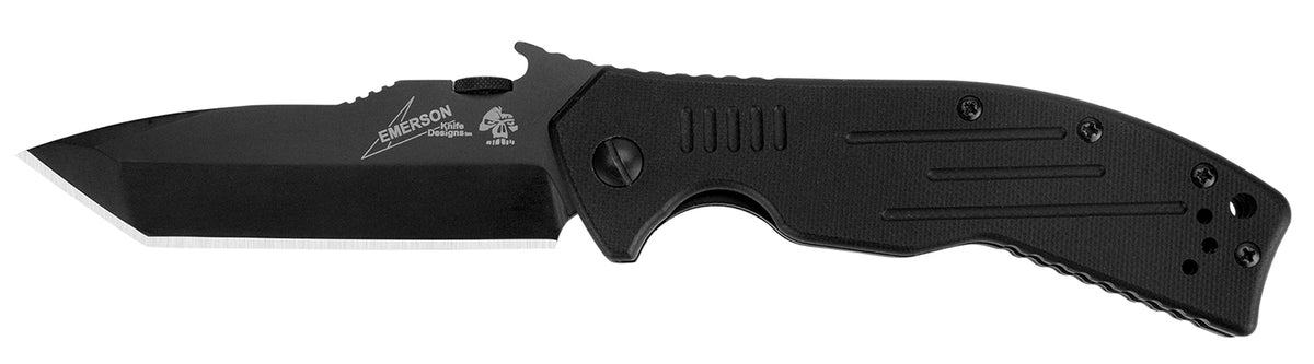Kershaw 6044TBLK CQC-8K Folding Knife 3.50" Plain American Tanto Black Oxide 8Cr14MoV SS Blade Black G10 Handle Includes Clip