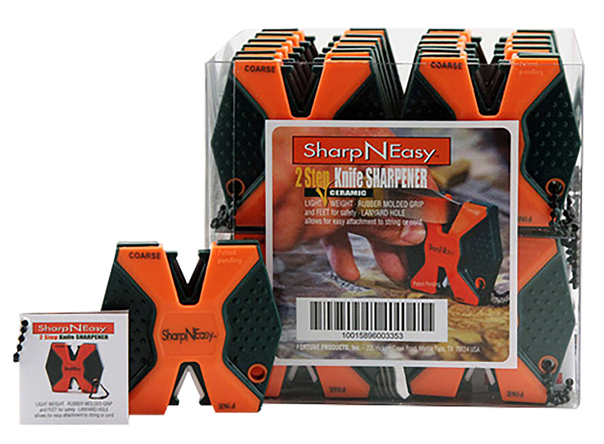 AccuSharp 335CD SharpNEasy 2-Step Hand Held Ceramic Knife Sharpener Black/Orange Plastic