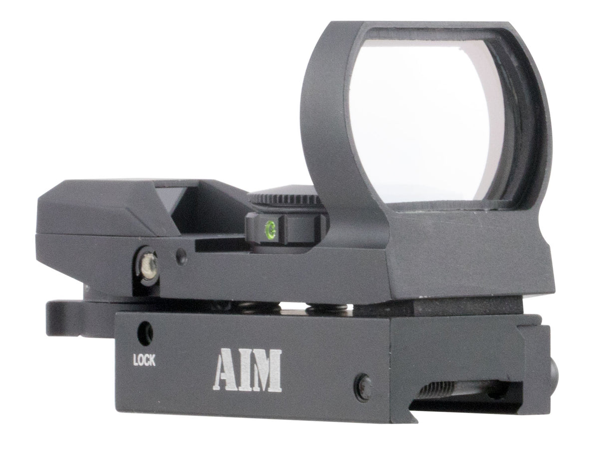 Aim Sports RT4WF1 Matte Black Warfare Reflex Sight 1x 24x34mm Dual Illuminated Multi Reticle