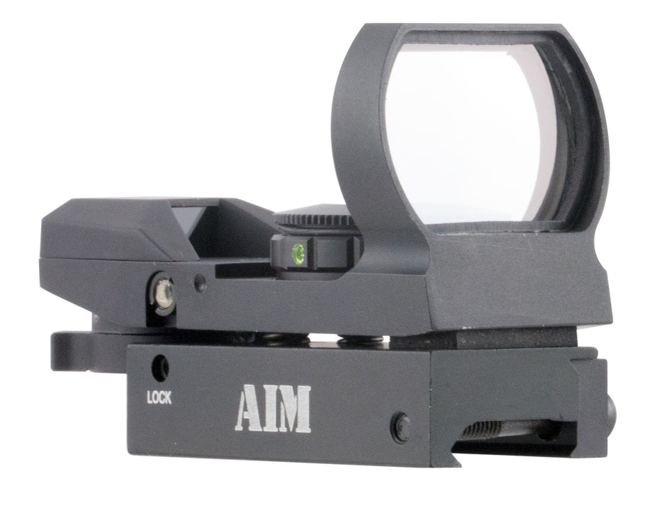 Aim Sports RT4WF1 Matte Black Warfare Reflex Sight 1x 24x34mm Dual Illuminated Multi Reticle