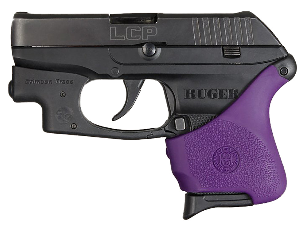 Hogue 18116 Ruger LCP Crimson Trace HandAll Hybrid Grip Sleeve Purple Rubber
