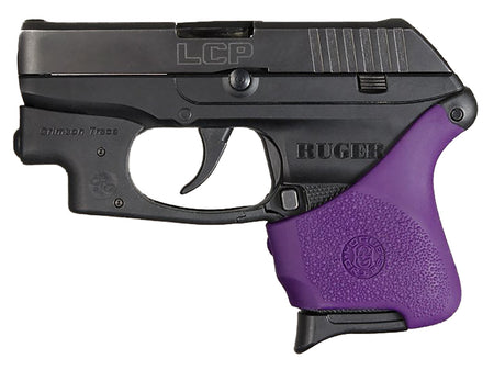 Hogue 18116 Ruger LCP Crimson Trace HandAll Hybrid Grip Sleeve Purple Rubber