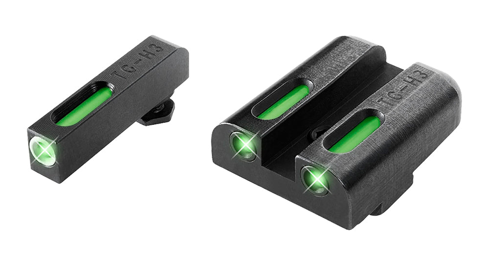 TruGlo TG13GL2A TFX Day/Night Tritium Fiber Optic Pistol Sight Set Glock Green/Green
