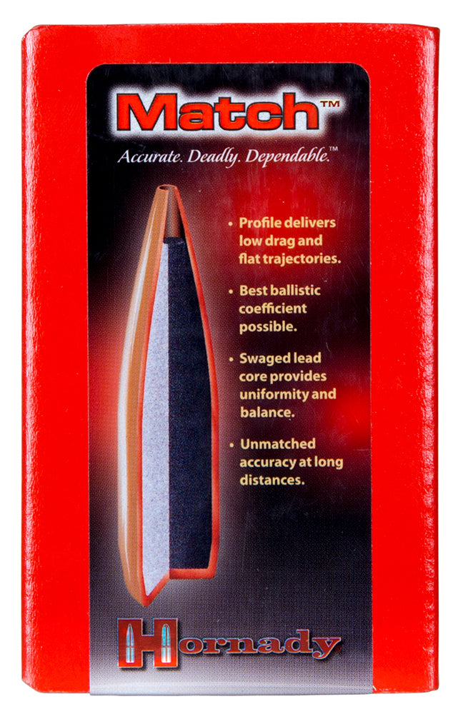Hornady 3039 Match .308 Diameter 155 Grain HPBT Bullets 100 Per Box