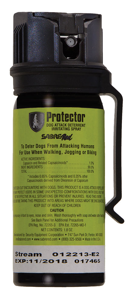 Sabre SRPMK3 Dog Spray Capsaicin 1% Major Capsaicinoids 1.80 oz 15 ft with Belt Clip