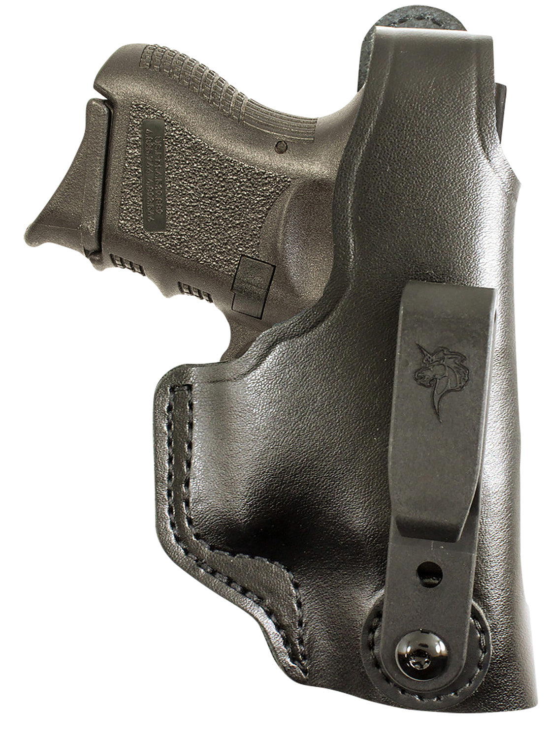 DeSantis Gunhide 033BAX7Z0 Dual Carry II Inside Outside Waistband Black Leather Holster S&W M&P Shield 9 40 2.0 Right Hand