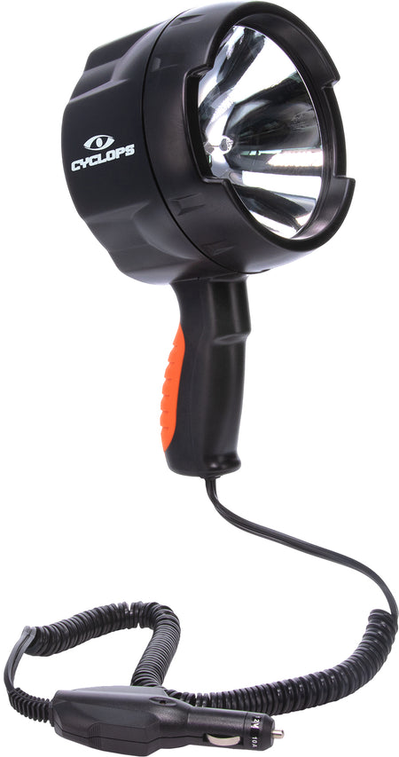 Cyclops CYCHS140012V 1400-Lumen 12V Halogen Spotlight Black Polymer 450 Meter Beam