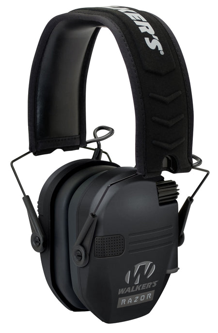 Walker's 23 dB Razor Slim Electronic Hearing Muff Over-the-Head Black Polymer