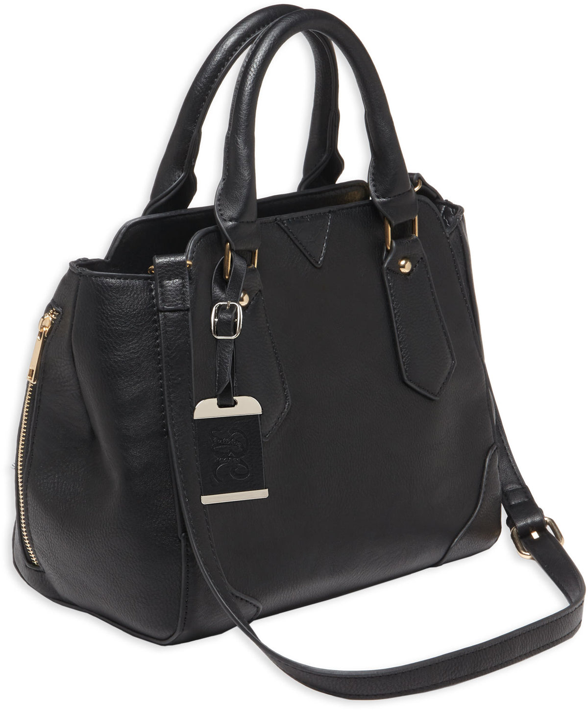 Bulldog BDP020 Leather Satchel Style Concealed Carry Purse with Holster Black for Small Autos & Revolvers