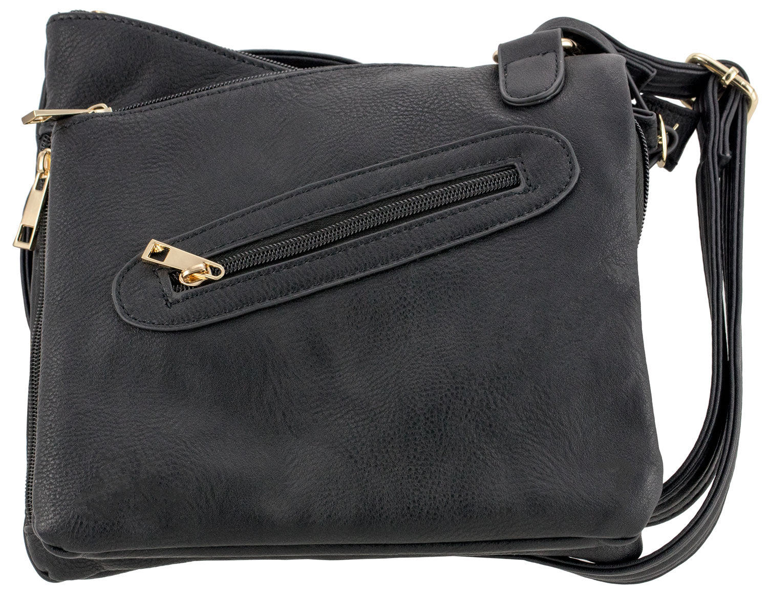 Bulldog BDP030 Concealed Carry Cross Body Purse with Holster Black Leather Fits Small Autos & Revolvers