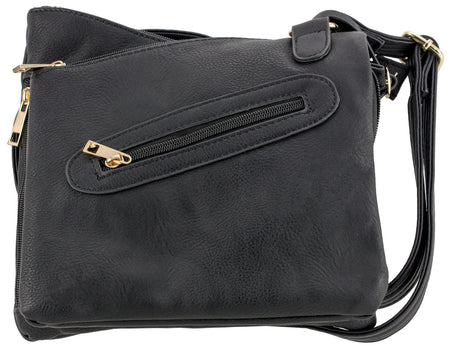 Bulldog BDP030 Concealed Carry Cross Body Purse with Holster Black Leather Fits Small Autos & Revolvers