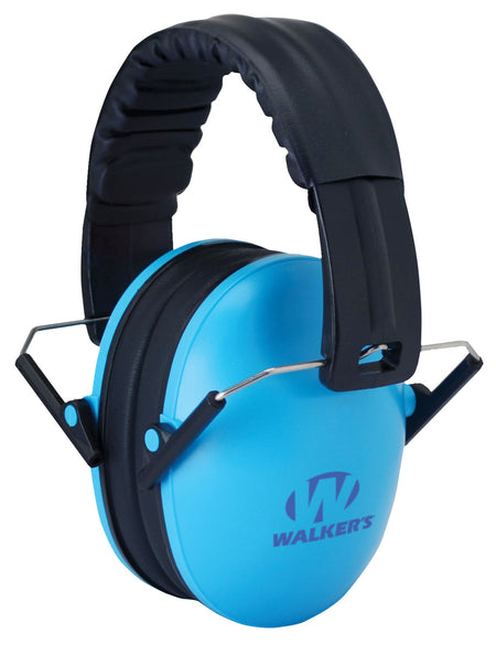 Walker's 23 dB Baby & Kids Folding Hearing Muff Over-the-Head Blue/Black Polymer