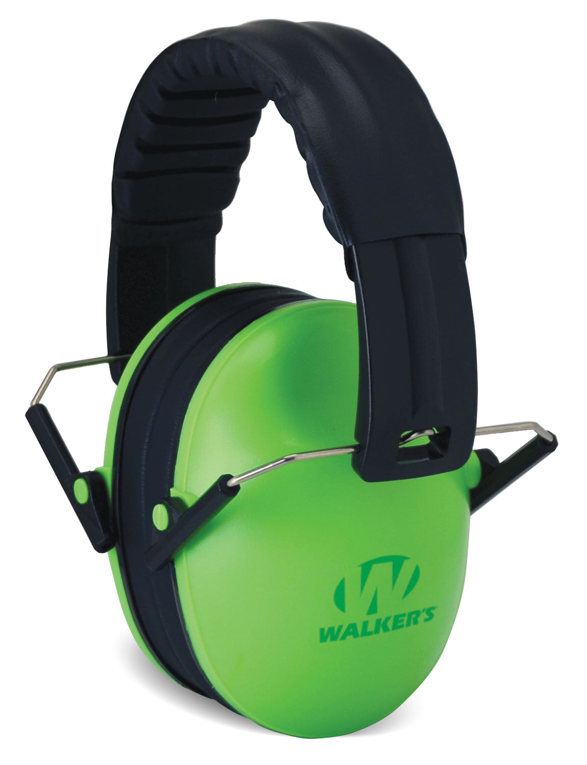 Walker's 23 dB Baby & Kids Folding Hearing Muff Over-the-Head Lime Green/Black Polymer
