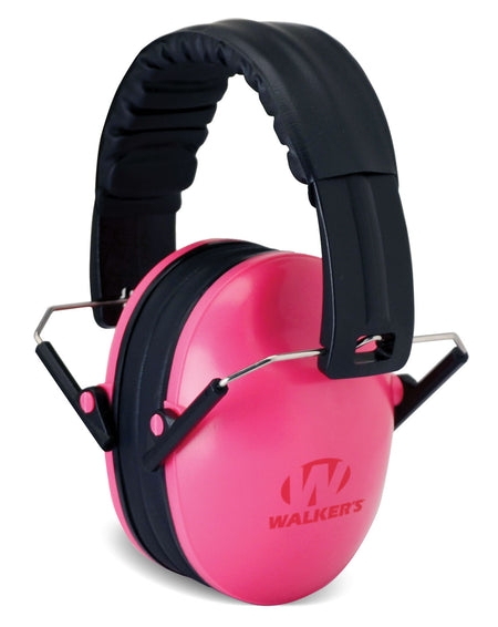 Walker's 23 dB Youth Passive Hearing Muff Over-the-Head Pink/Black Polymer