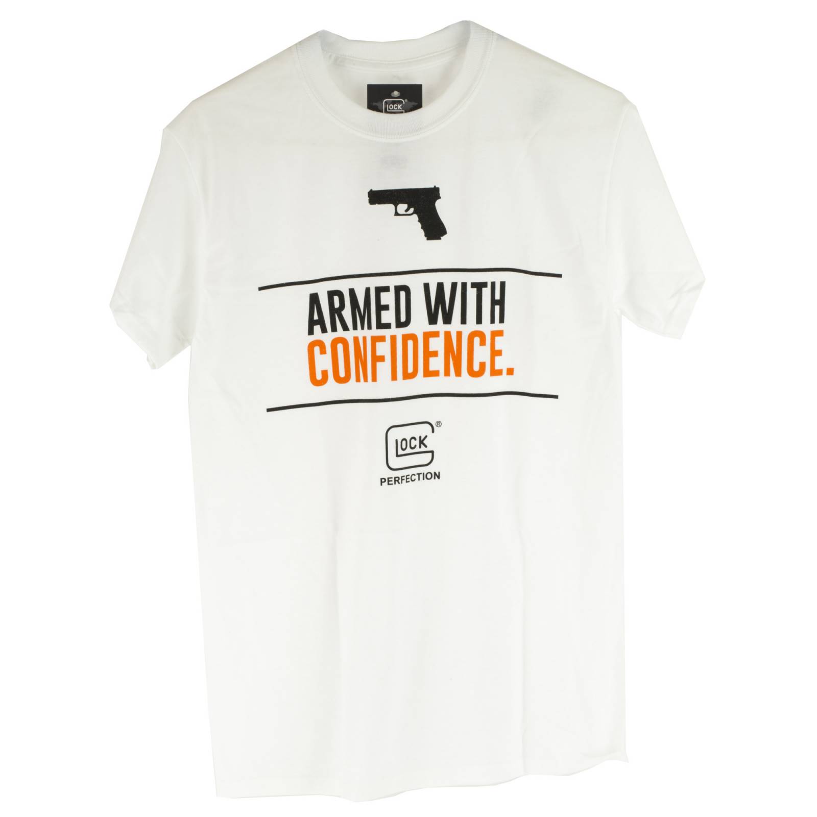 Glock Armed With Confidence White T-Shirt Small