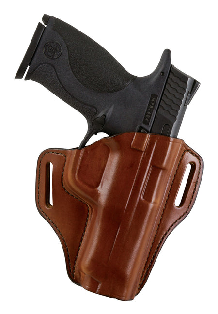 Bianchi Model 57 Remedy Size 10 Tan Leather OWB Belt Holster Fits Colt 1911 Government/S&W 1911 Right Hand