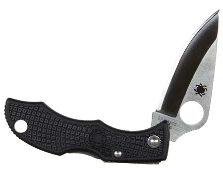 Spyderco LBK3 Ladybug 3 1.94" Folding Pocket Knife Plain VG-10 SS Blade Black Fiberglass Nylon Handle