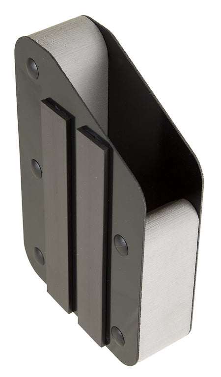 BenchMaster BMWRM3AMS Single Handgun Rack, Black Metal, Cushioned, Magnetic Strip