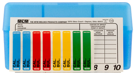 MTM Case-Gard RM5024 Case-Gard R-50 Clear Blue 50 Round Multi-Caliber Ammo Storage Box