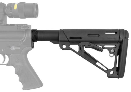 Hogue 15045 Black OverMolded Collapsible Stock for AR-15 M16 M4 with Mil-Spec Buffer Tube & Hardware