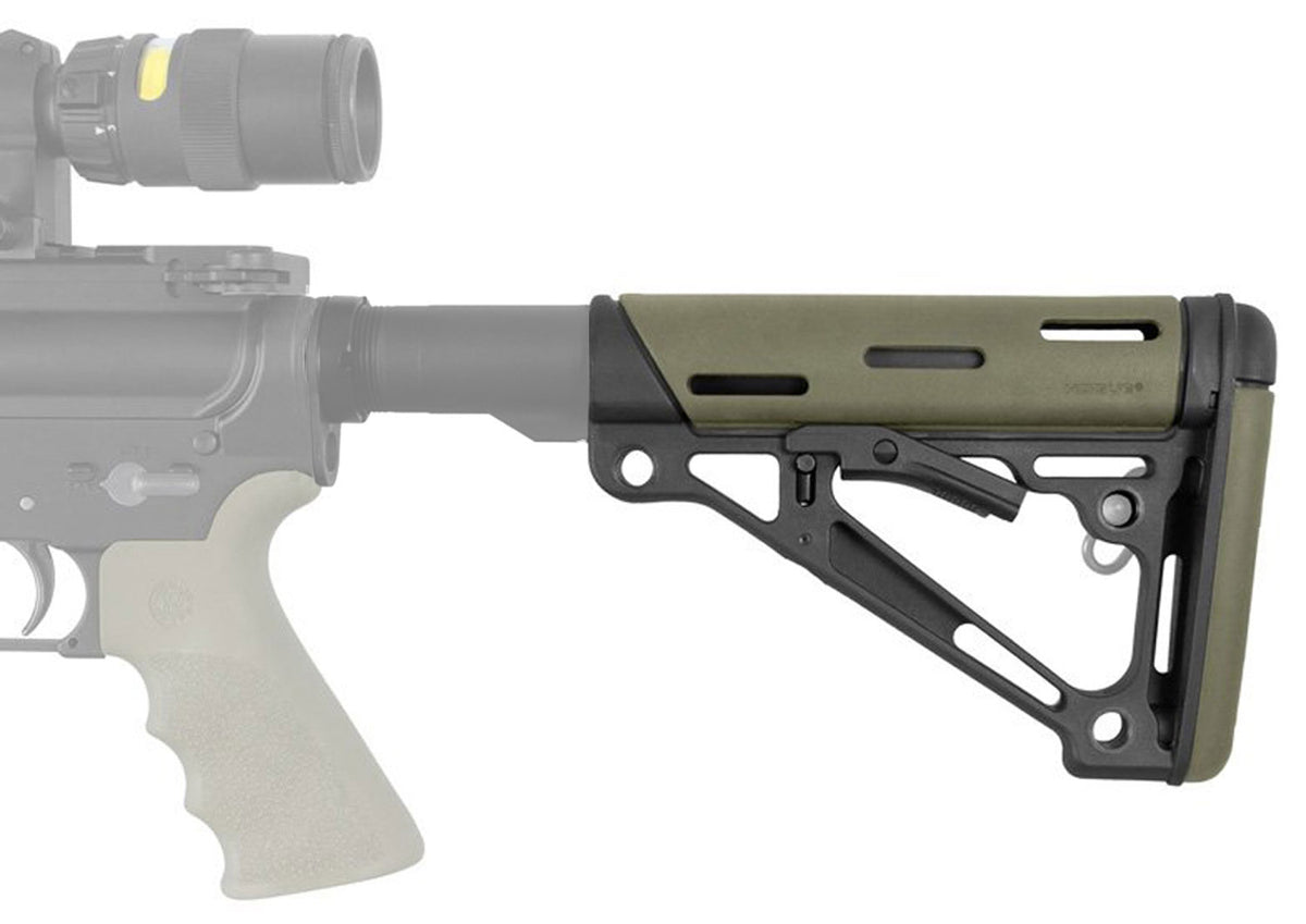Hogue 15240 AR-15 M16 M4 OD Green OverMolded Collapsible Stock Mil-Spec Tube