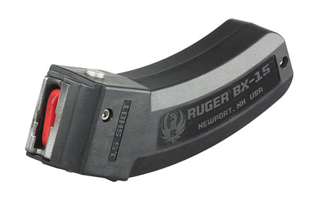 Ruger 90463 BX-15 15rd 22LR Magazine Fits 10/22/SR/Charger/American Rimfire Black