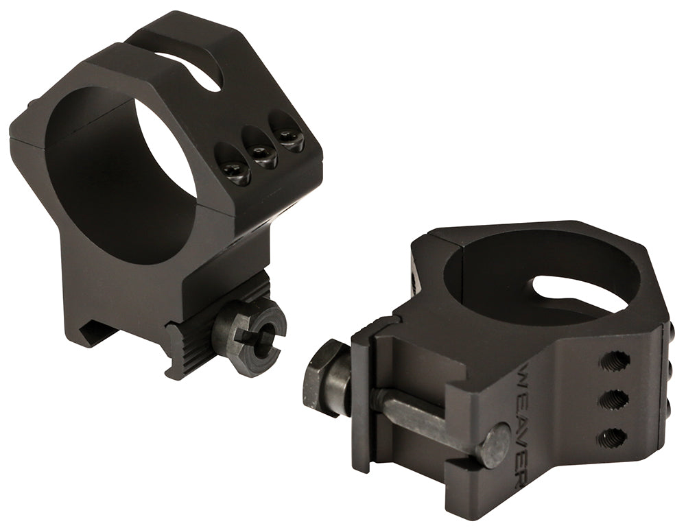 Weaver Six-Hole Picatinny Ring Set 99684 34mm High Matte Black