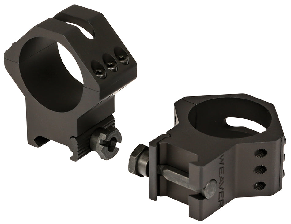 Weaver Six-Hole Picatinny Ring Set 99684 34mm High Matte Black