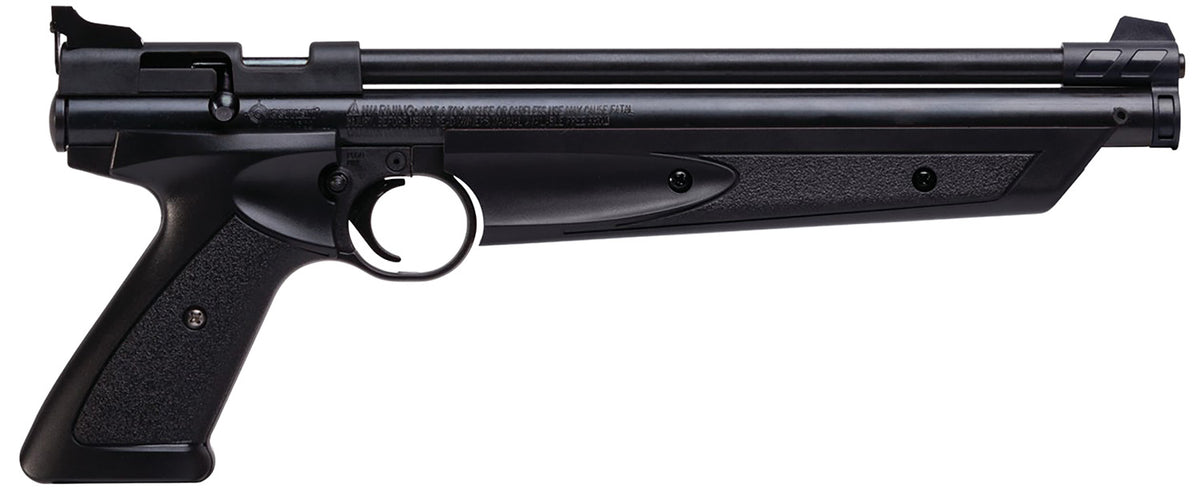 Crosman P1377 .177 Cal Pump Air Pistol Variable Power Rifled Steel Barrel Black