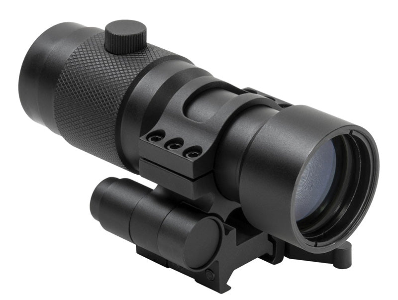 NcSTAR 3X Optic Magnifier with 30mm Flip Side Quick Release Mount Black