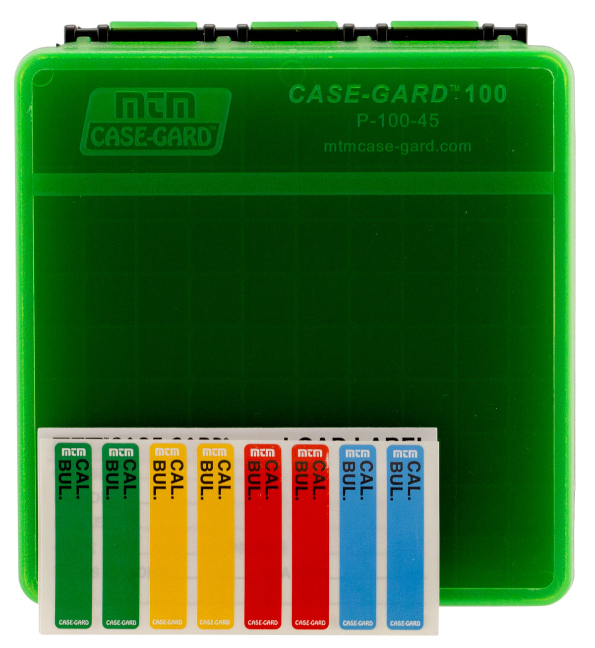 MTM P1004516T Case-Gard 100rd 45 ACP 10mm Auto Green Flip-Top Ammo Storage Box