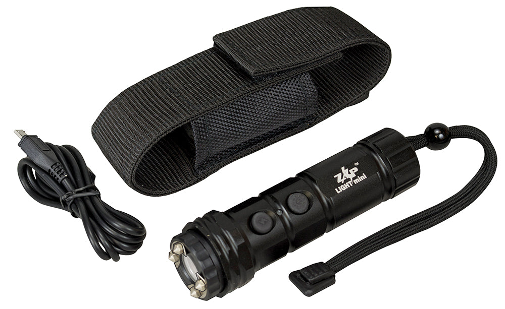 Zap ZAPLM Mini LED Flashlight Stun Gun Rechargeable w/ Nylon Case