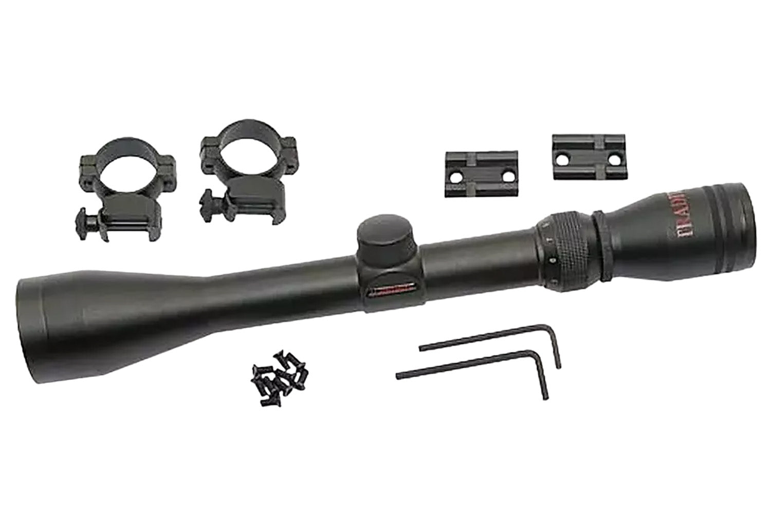 Traditions A1171 Muzzleloader Scope Pack Matte Black 3-9x40 Duplex Reticle with Rings and Two-Piece Base