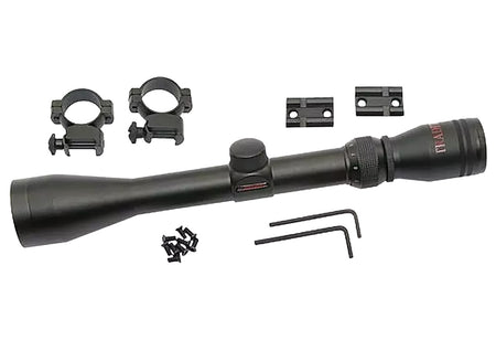 Traditions A1171 Muzzleloader Scope Pack Matte Black 3-9x40 Duplex Reticle with Rings and Two-Piece Base