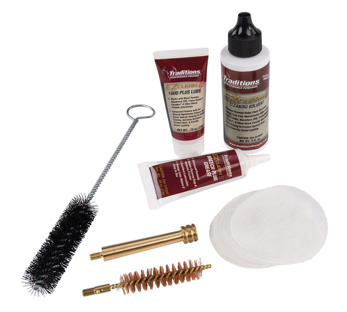 Traditions A3960 7-Piece Muzzleloader Cleaning Kit 50 Caliber