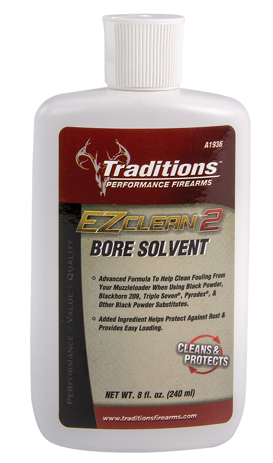 Traditions A1936 EZ Clean 2 Bore Solvent Anti-Fouling & Rust 8 oz Bottle
