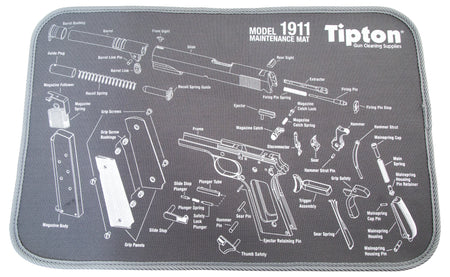 Tipton 558680 Neoprene Cleaning Mat Black/Gray 11x17 Inch with Parts Reference Diagram