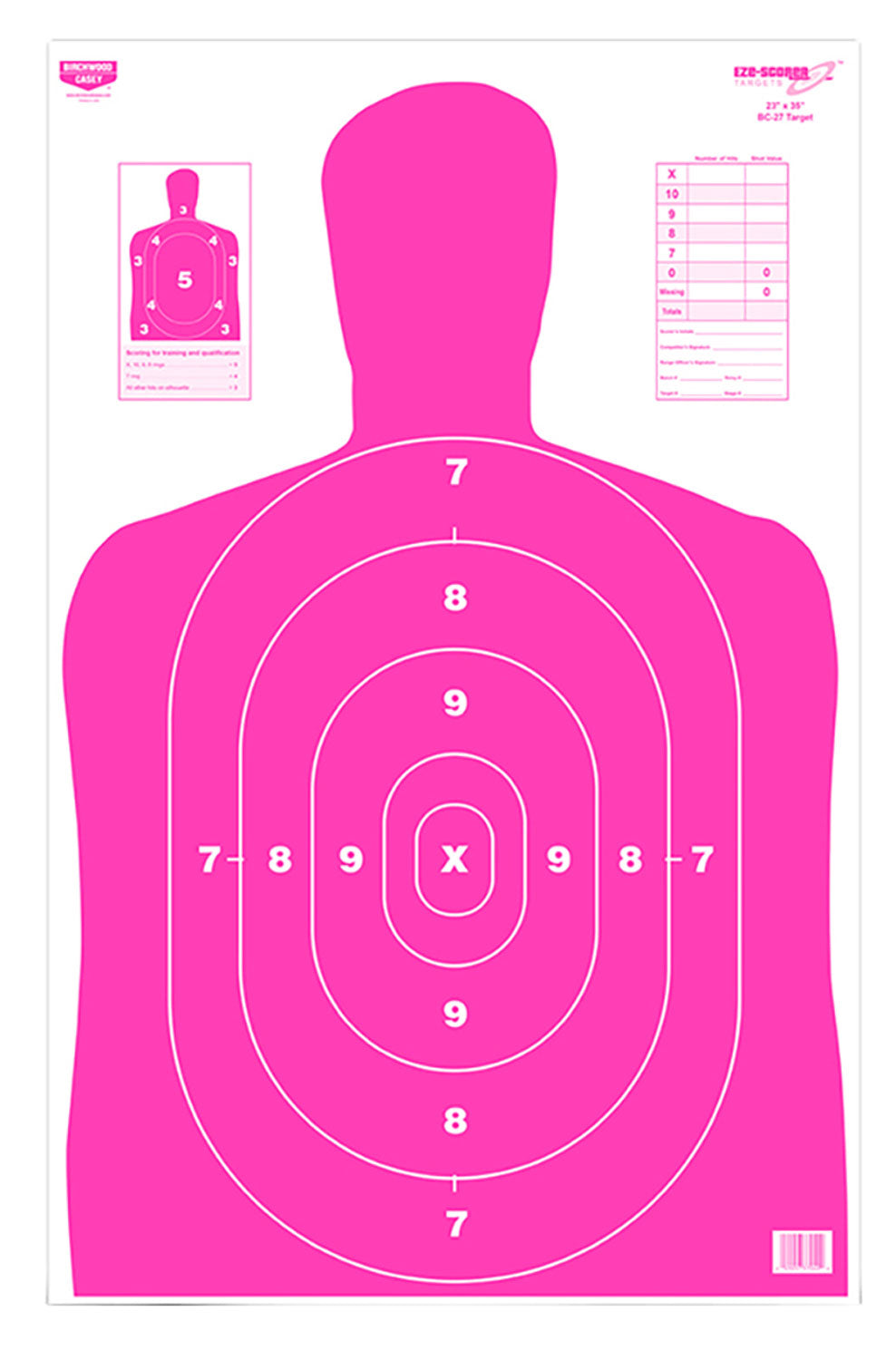 Birchwood Casey 37039 EZE-Scorer BC-27 Silhouette Paper Target 23" x 35" 5 Count