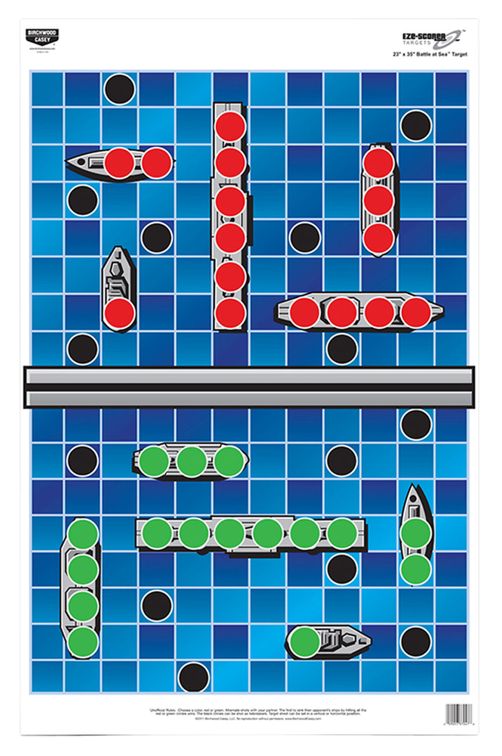 Birchwood Casey 37046 EZE-Scorer Battle Ships Shooting Target Paper 23" x 35" Blue 5 Pack